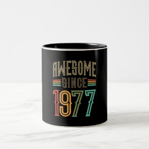 Phantastisch seit 1977 45. Geburtstag Funny Retro Zweifarbige Tasse