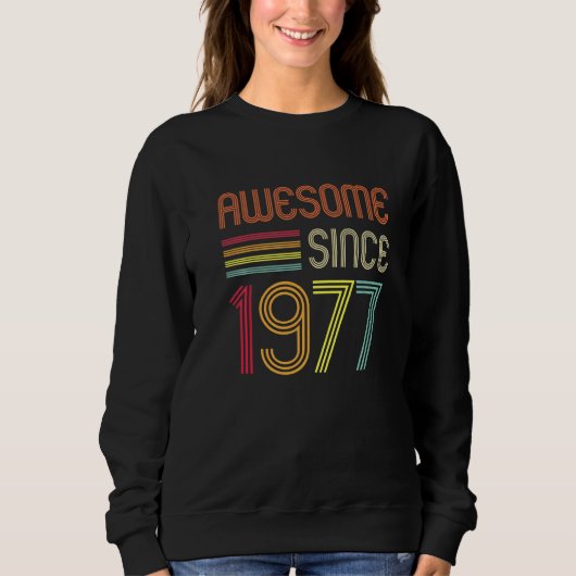 Phantastisch seit 1977 45. Geburtstag Retro Sweatshirt (Vorderseite)