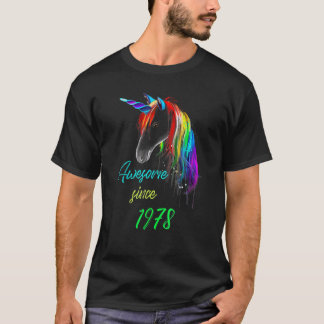 Phantastisch seit 1978 41. Magisches Einhorn Gebur T-Shirt