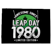Phantastisch seit 1980 Leap Year Day Feb 29 Geburt Große Geschenktüte (Rückseite)
