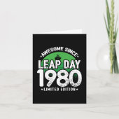 Phantastisch seit 1980 Leap Year Day Feb 29 Geburt Karte (Vorderseite)