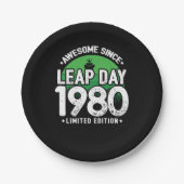 Phantastisch seit 1980 Leap Year Day Feb 29 Geburt Pappteller (Vorderseite)