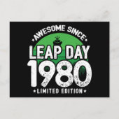 Phantastisch seit 1980 Leap Year Day Feb 29 Geburt Postkarte (Vorderseite)