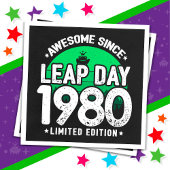 Phantastisch seit 1980 Leap Year Day Feb 29 Geburt Serviette