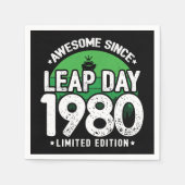 Phantastisch seit 1980 Leap Year Day Feb 29 Geburt Serviette (Vorderseite)