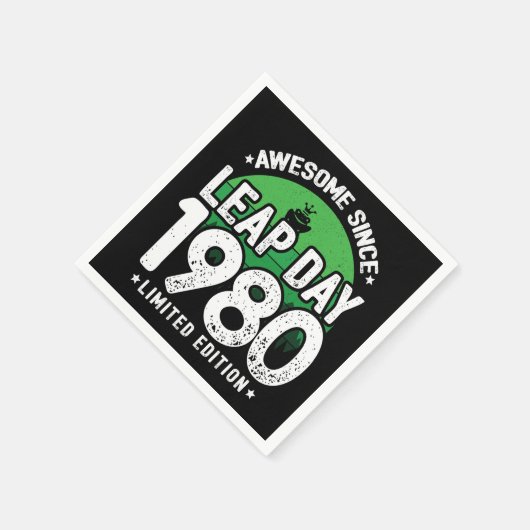 Phantastisch seit 1980 Leap Year Day Feb 29 Geburt Serviette (Ecke)