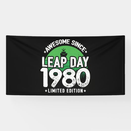 Phantastisch seit 1980 - Sprungtag Jahr Geburtstag Banner (Horizontal)