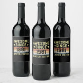 Phantastisch seit 1981 Geburtstag Weinetikett (Flaschen)