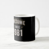 Phantastisch seit 1981 Vintager Geburtstag Kaffeetasse (VorderseiteRechts)