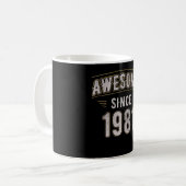 Phantastisch seit 1981 Vintager Geburtstag Kaffeetasse (Vorderseite Links)