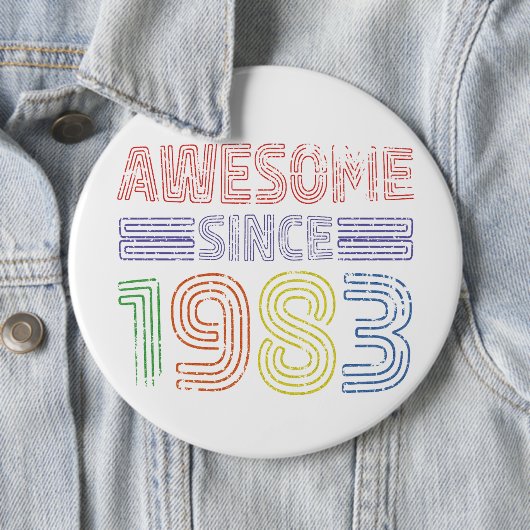 Phantastisch seit 1983 Vintager Button (Beispiel)