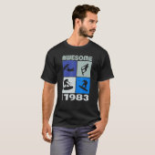 Phantastisch seit 1983 Wakeboard Lifestyle T-Shirt (Vorne ganz)