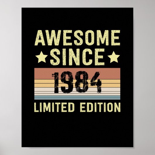Phantastisch seit 1984 Geburtstag Poster (Vorne)