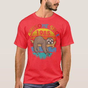 Phantastisch seit 1985 Sloth Birthday 37 Jahre alt T-Shirt