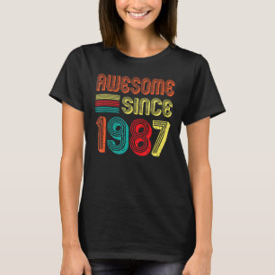 Phantastisch Seit 1987 Vintag 35. Geburtstag Retro T-Shirt