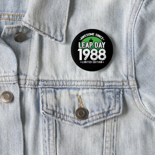 Phantastisch seit 1988 Leap Year Day Feb 29 Geburt Button (Beispiel)