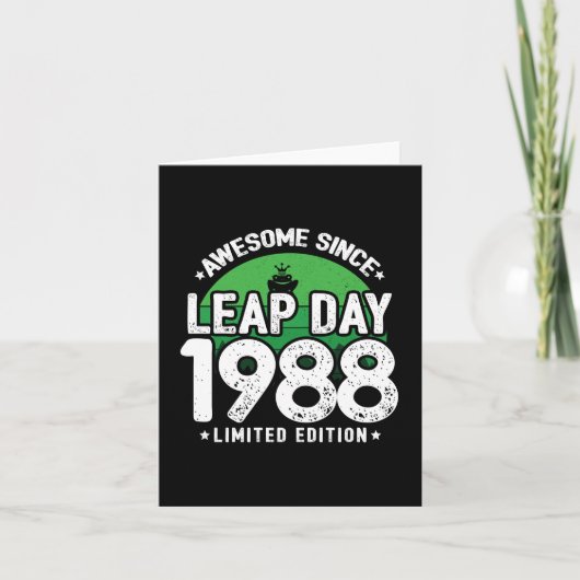 Phantastisch seit 1988 Leap Year Day Feb 29 Geburt Karte (Vorderseite)