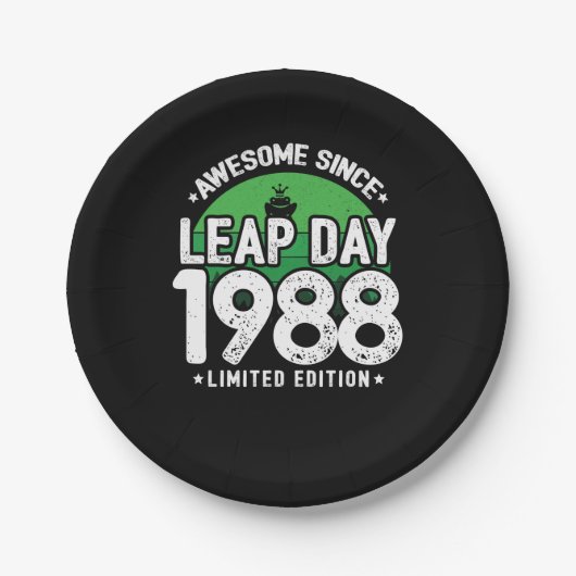 Phantastisch seit 1988 Leap Year Day Feb 29 Geburt Pappteller (Vorderseite)
