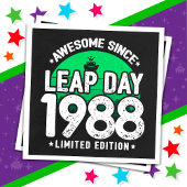 Phantastisch seit 1988 Leap Year Day Feb 29 Geburt Serviette