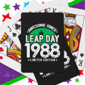 Phantastisch seit 1988 Leap Year Day Feb 29 Geburt Spielkarten