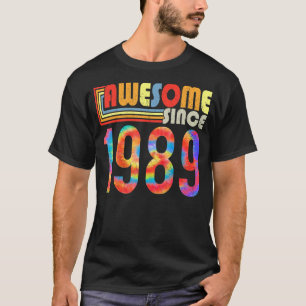 Phantastisch Seit 1989 34. Geburtstag Retro-Regenb T-Shirt