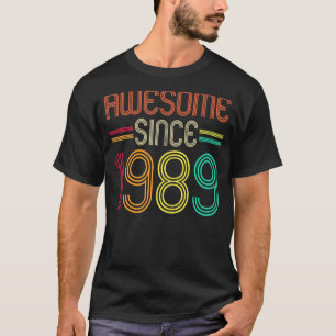 Phantastisch Seit 1989 34. Geburtstag Vintag Retro T-Shirt
