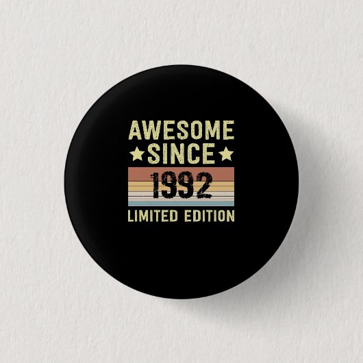 Phantastisch seit 1992 Geburtstag Button (Vorderseite)