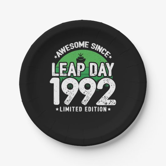 Phantastisch seit 1992 Leap Year Day Feb 29 Geburt Pappteller (Vorderseite)