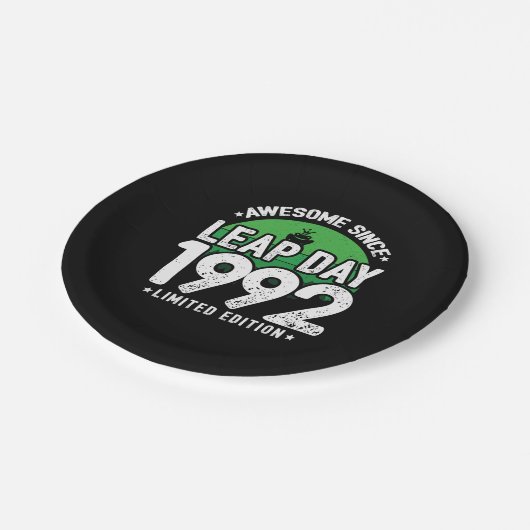 Phantastisch seit 1992 Leap Year Day Feb 29 Geburt Pappteller (Schrägansicht)