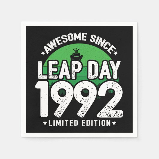 Phantastisch seit 1992 Leap Year Day Feb 29 Geburt Serviette (Vorderseite)