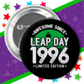 Phantastisch seit 1996 Leap Year Day Feb 29 Birthd Button