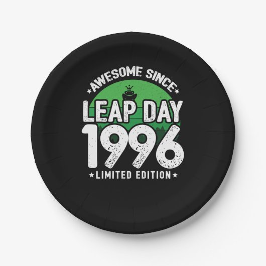 Phantastisch seit 1996 Leap Year Day Feb 29 Birthd Pappteller (Vorderseite)