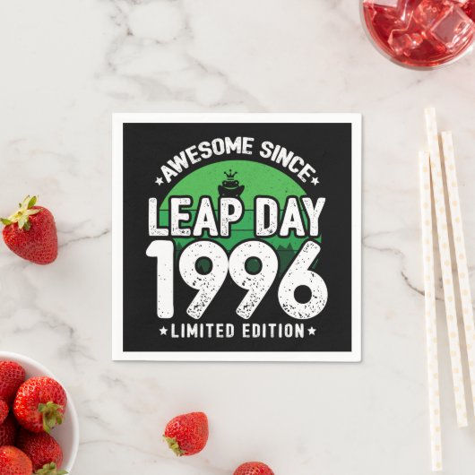 Phantastisch seit 1996 Leap Year Day Feb 29 Birthd Serviette (Beispiel)
