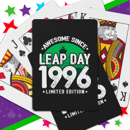 Phantastisch seit 1996 Leap Year Day Feb 29 Birthd Spielkarten