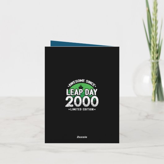 Phantastisch seit 2000 Leap Year Day Feb 29 Geburt Karte (Rückseite)