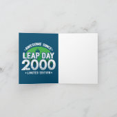 Phantastisch seit 2000 Leap Year Day Feb 29 Geburt Karte (Innenseite)