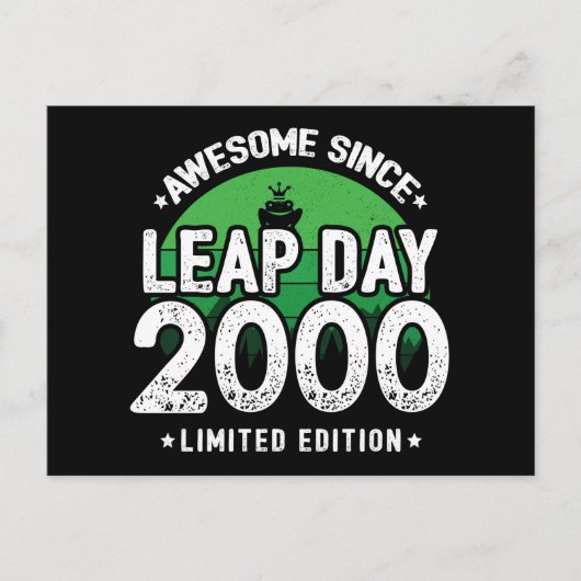 Phantastisch seit 2000 Leap Year Day Feb 29 Geburt Postkarte (Vorderseite)