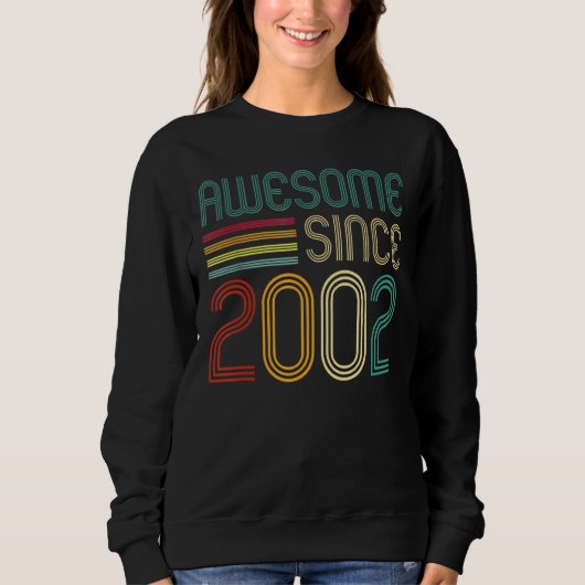Phantastisch Seit 2002 20. Geburtstag Retro Sweatshirt (Vorderseite)