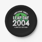 Phantastisch seit 2004 Leap Year Day Feb 29 Birthd Pappteller (Vorderseite)