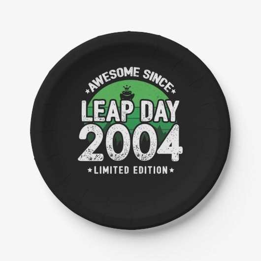 Phantastisch seit 2004 Leap Year Day Feb 29 Birthd Pappteller (Vorderseite)