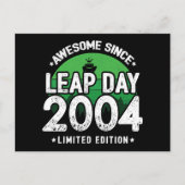 Phantastisch seit 2004 Leap Year Day Feb 29 Birthd Postkarte (Vorderseite)