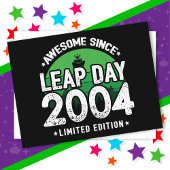 Phantastisch seit 2004 Leap Year Day Feb 29 Birthd Postkarte