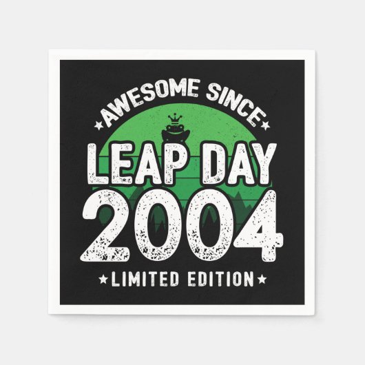 Phantastisch seit 2004 Leap Year Day Feb 29 Birthd Serviette (Vorderseite)