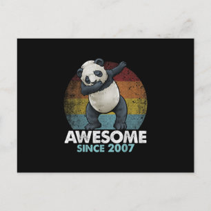 Phantastisch Seit 2007 Dabbing Panda 13. Geburtsta Einladungspostkarte