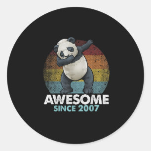 Phantastisch Seit 2007 Dabbing Panda 13. Geburtsta Runder Aufkleber