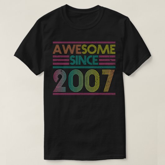 Phantastisch Seit 2007 Funny Colorful 2007 Geburts T-Shirt (Design vorne)