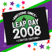 Phantastisch seit 2008 Leap Year Day Feb 29 Geburt Postkarte