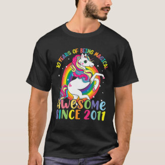 Phantastisch seit 2011 10th Birthday Unicorn Girl T-Shirt