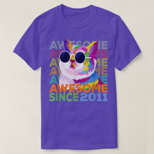 Phantastisch Seit 2011 Shirt Funny Cat Lover 11. B (Design vorne)