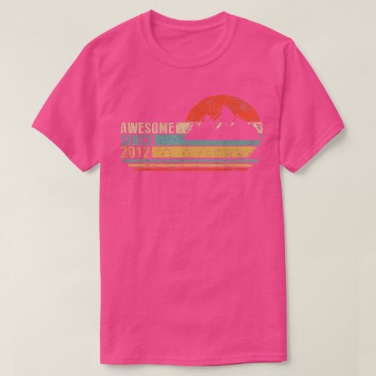 Phantastisch seit 2012 10. Geburtstag Retro T-Shirt (Design vorne)